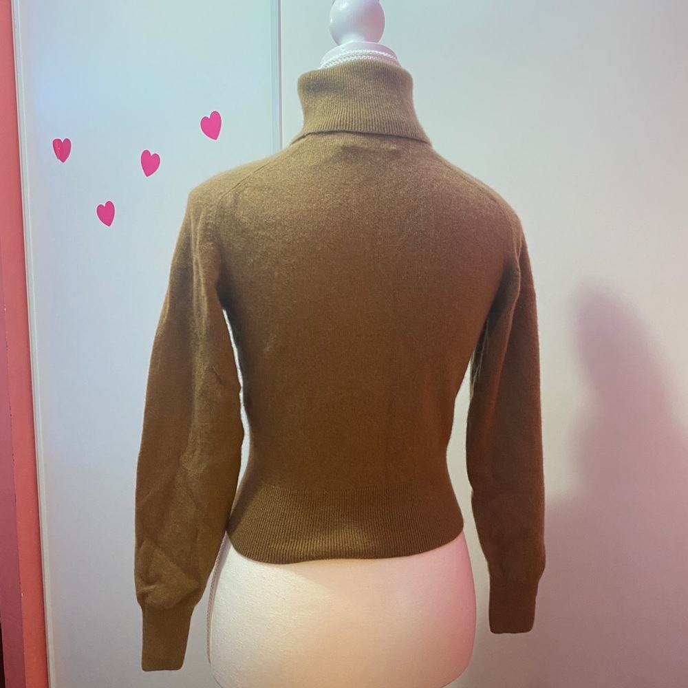 Aritzia Wilfred Liteluxe Cashmere Turtleneck Sweater Tan XS - Picture 2 of 7